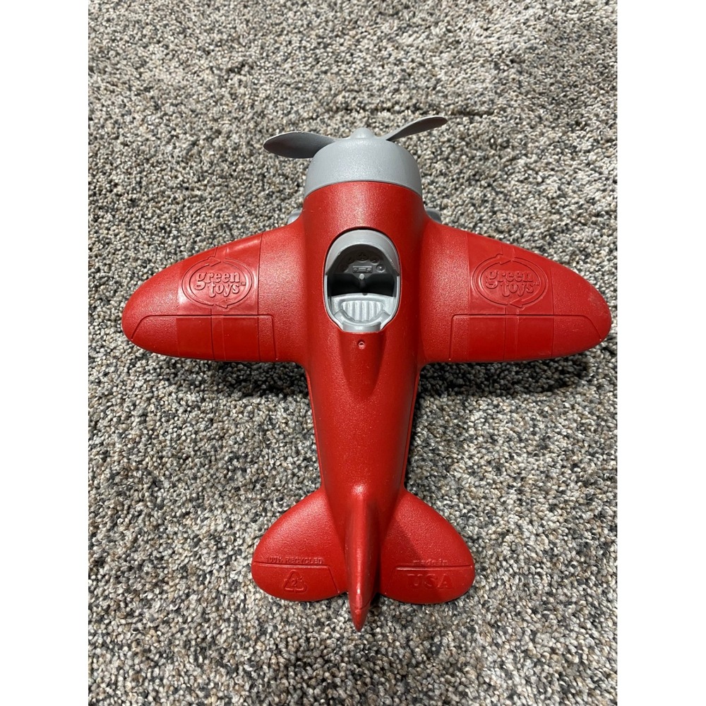 Green Toys Airplane Kids One Size Red Excellent Recycled Plastic Propeller Plane